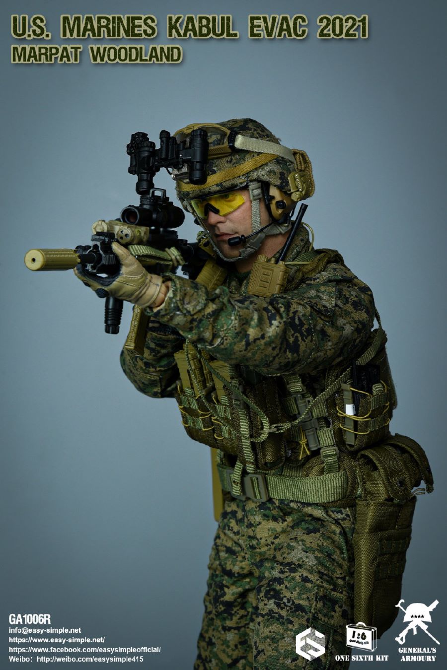 US MARINES KABUL EVAC 2021 MARPAT WOODLAND 1/6