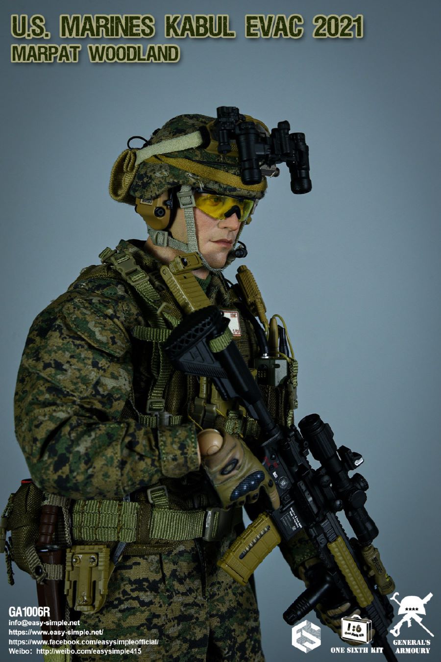 US MARINES KABUL EVAC 2021 MARPAT WOODLAND 1/6