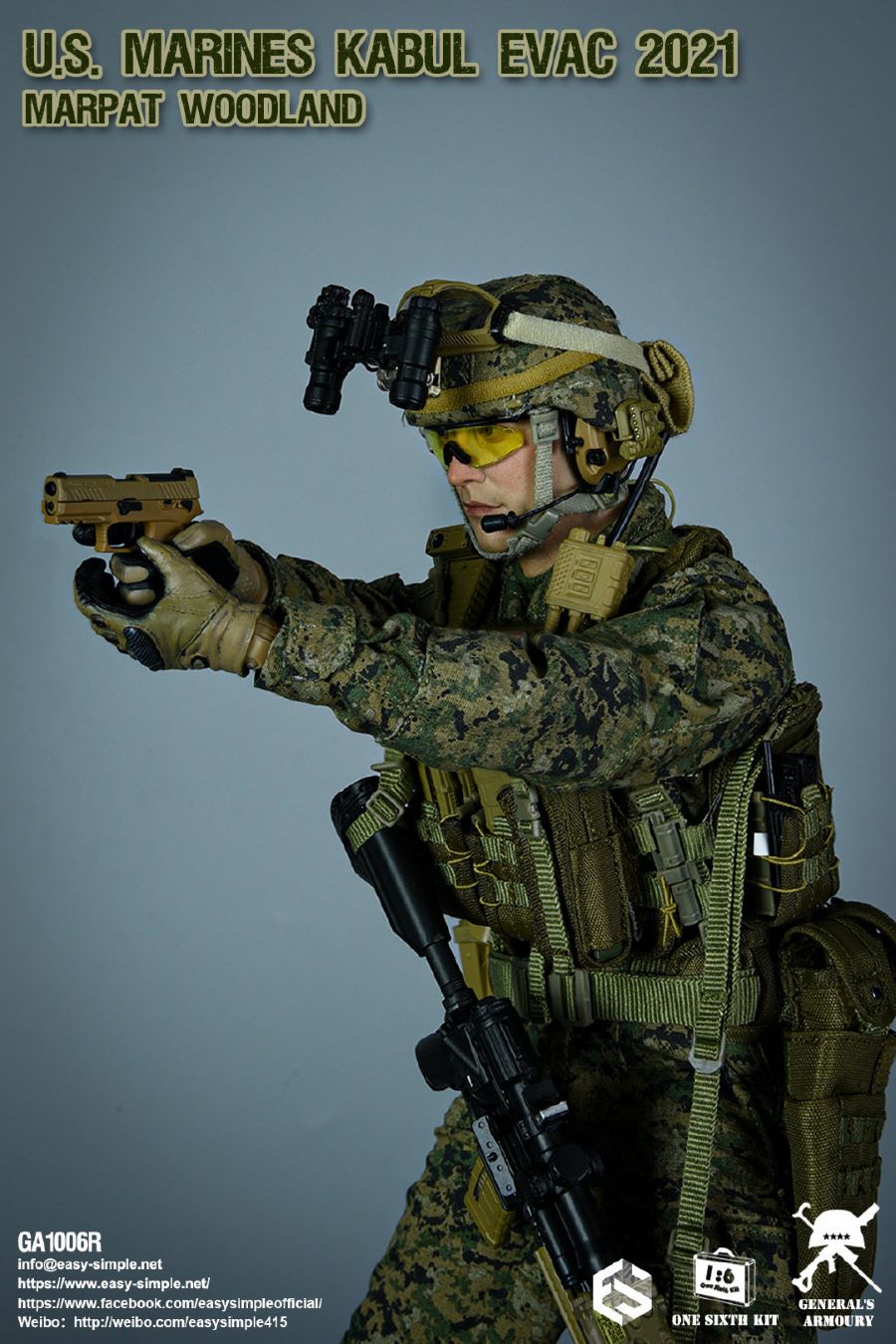 US MARINES KABUL EVAC 2021 MARPAT WOODLAND 1/6