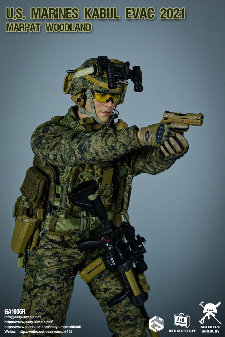 US MARINES KABUL EVAC 2021 MARPAT WOODLAND 1/6