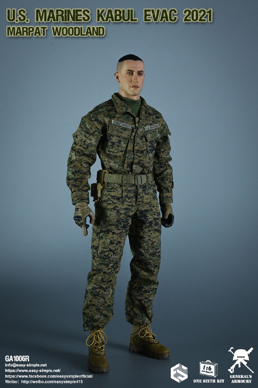 US MARINES KABUL EVAC 2021 MARPAT WOODLAND 1/6