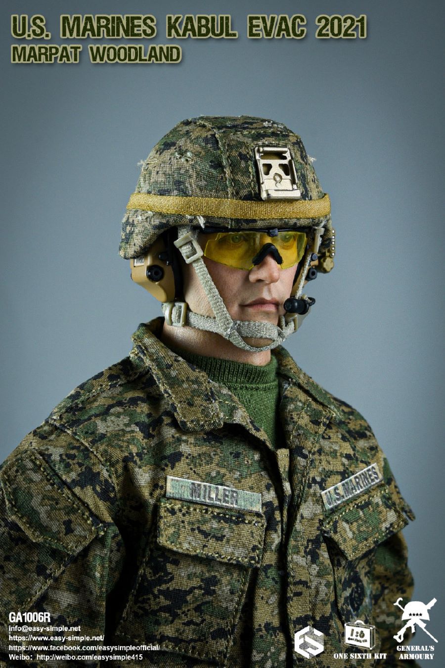 US MARINES KABUL EVAC 2021 MARPAT WOODLAND 1/6