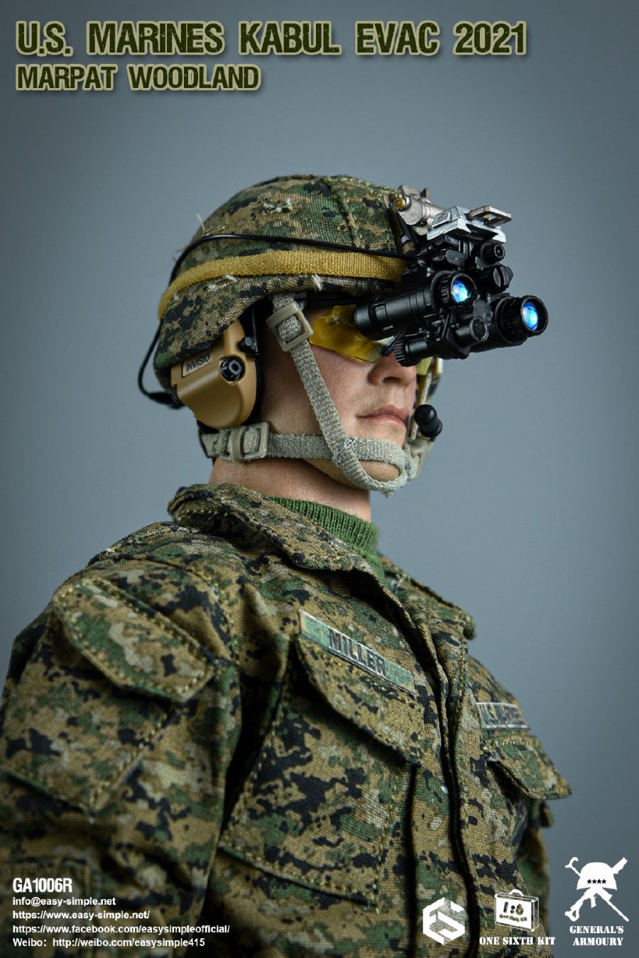 US MARINES KABUL EVAC 2021 MARPAT WOODLAND 1/6