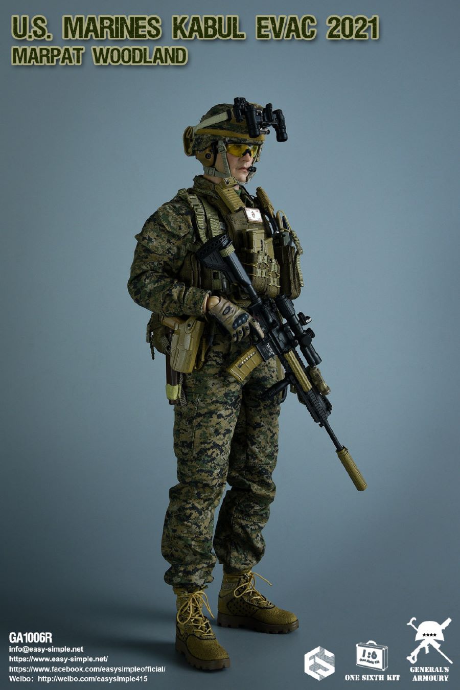 US MARINES KABUL EVAC 2021 MARPAT WOODLAND 1/6