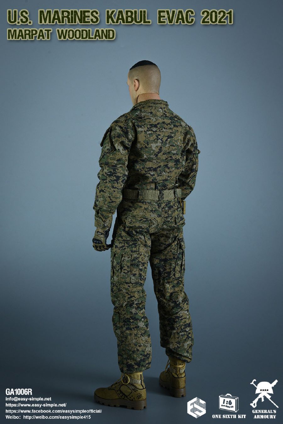 US MARINES KABUL EVAC 2021 MARPAT WOODLAND 1/6