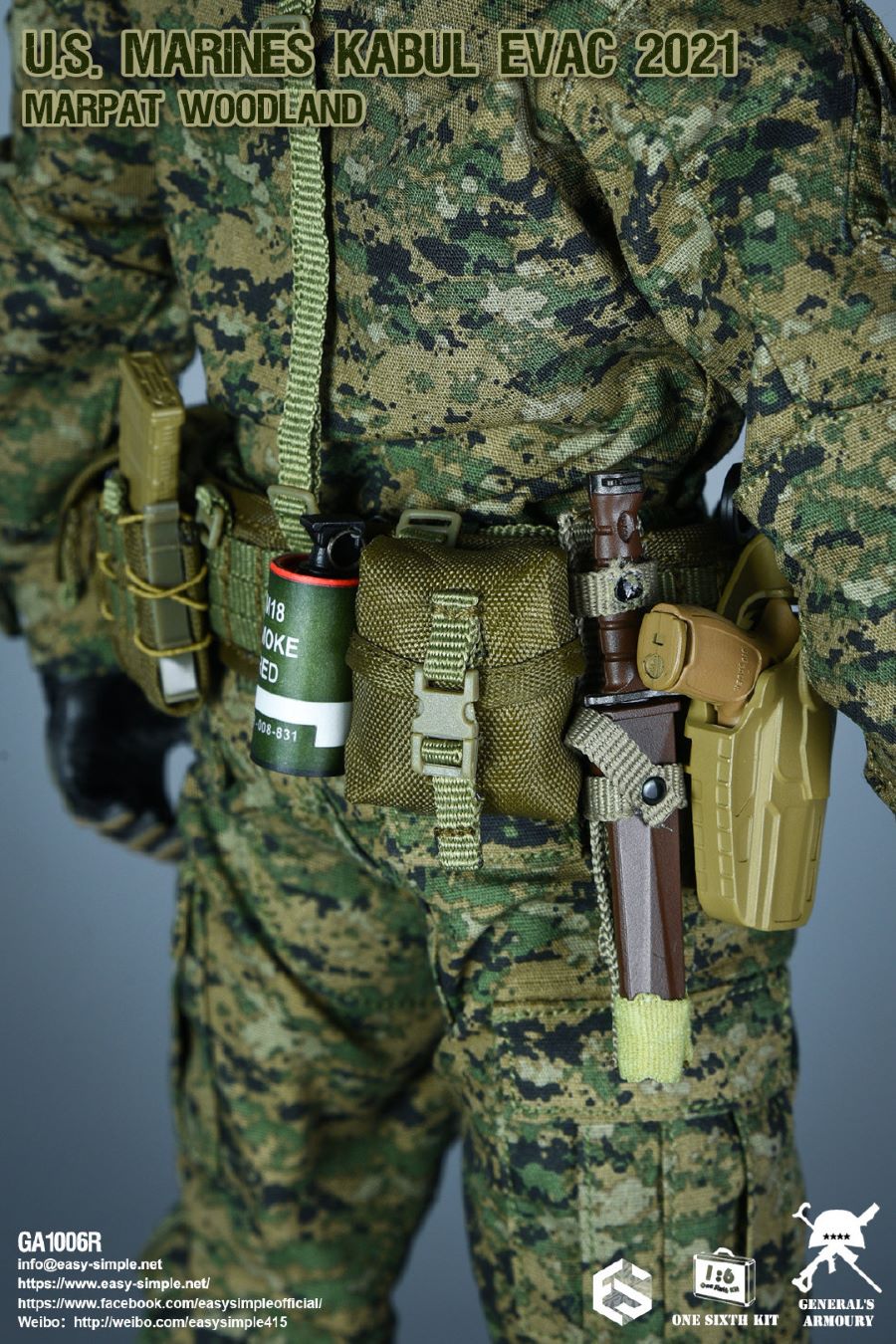 US MARINES KABUL EVAC 2021 MARPAT WOODLAND 1/6