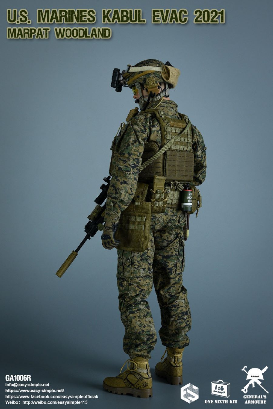 US MARINES KABUL EVAC 2021 MARPAT WOODLAND 1/6