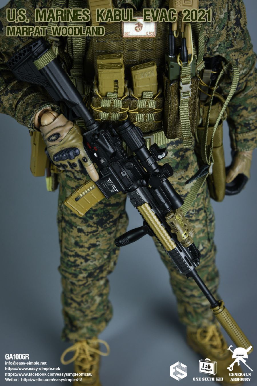 US MARINES KABUL EVAC 2021 MARPAT WOODLAND 1/6
