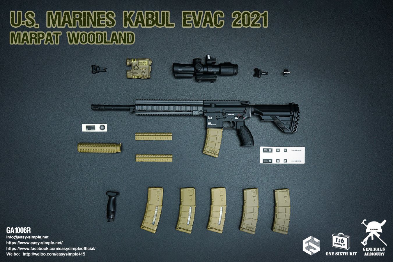 US MARINES KABUL EVAC 2021 MARPAT WOODLAND 1/6
