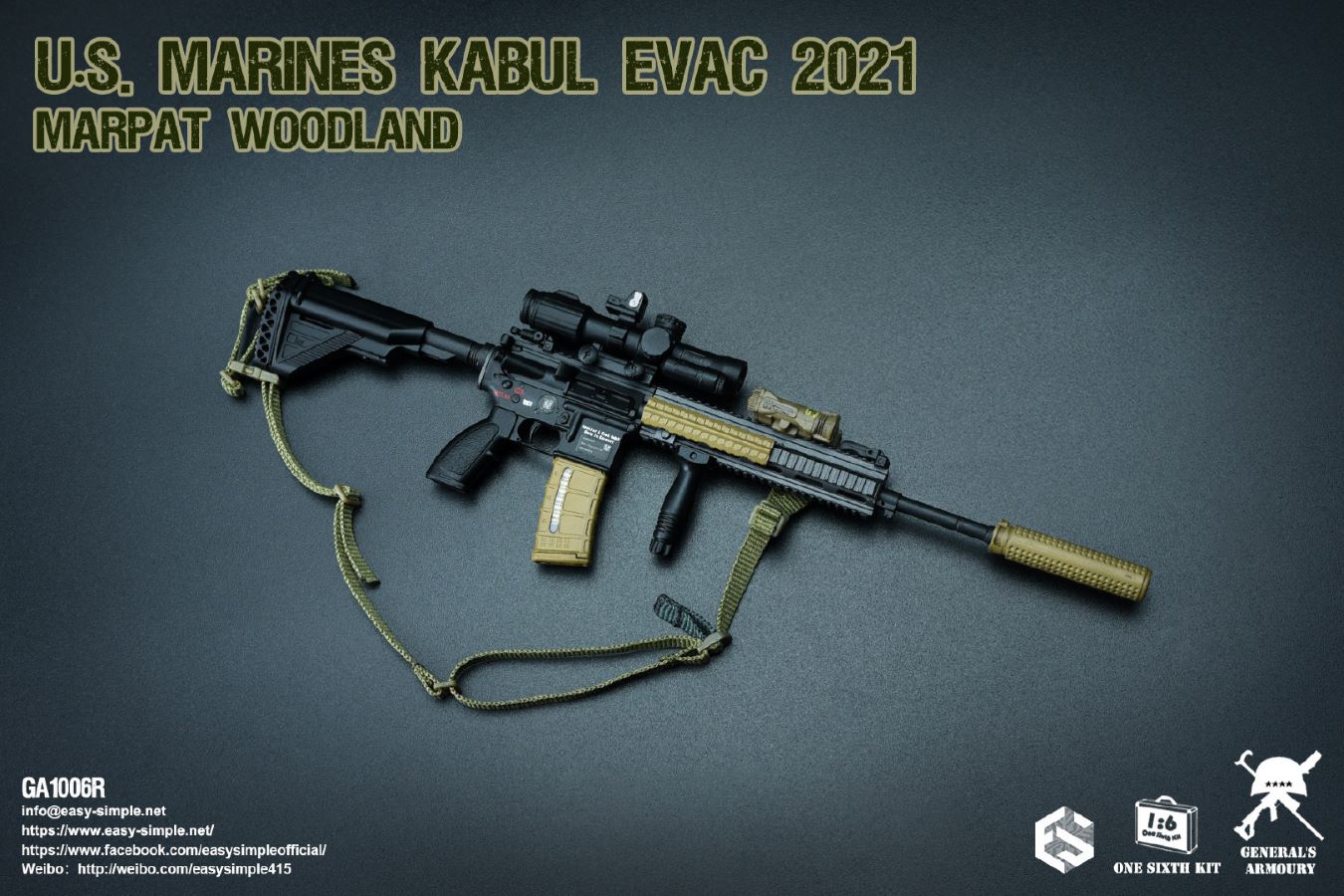 US MARINES KABUL EVAC 2021 MARPAT WOODLAND 1/6