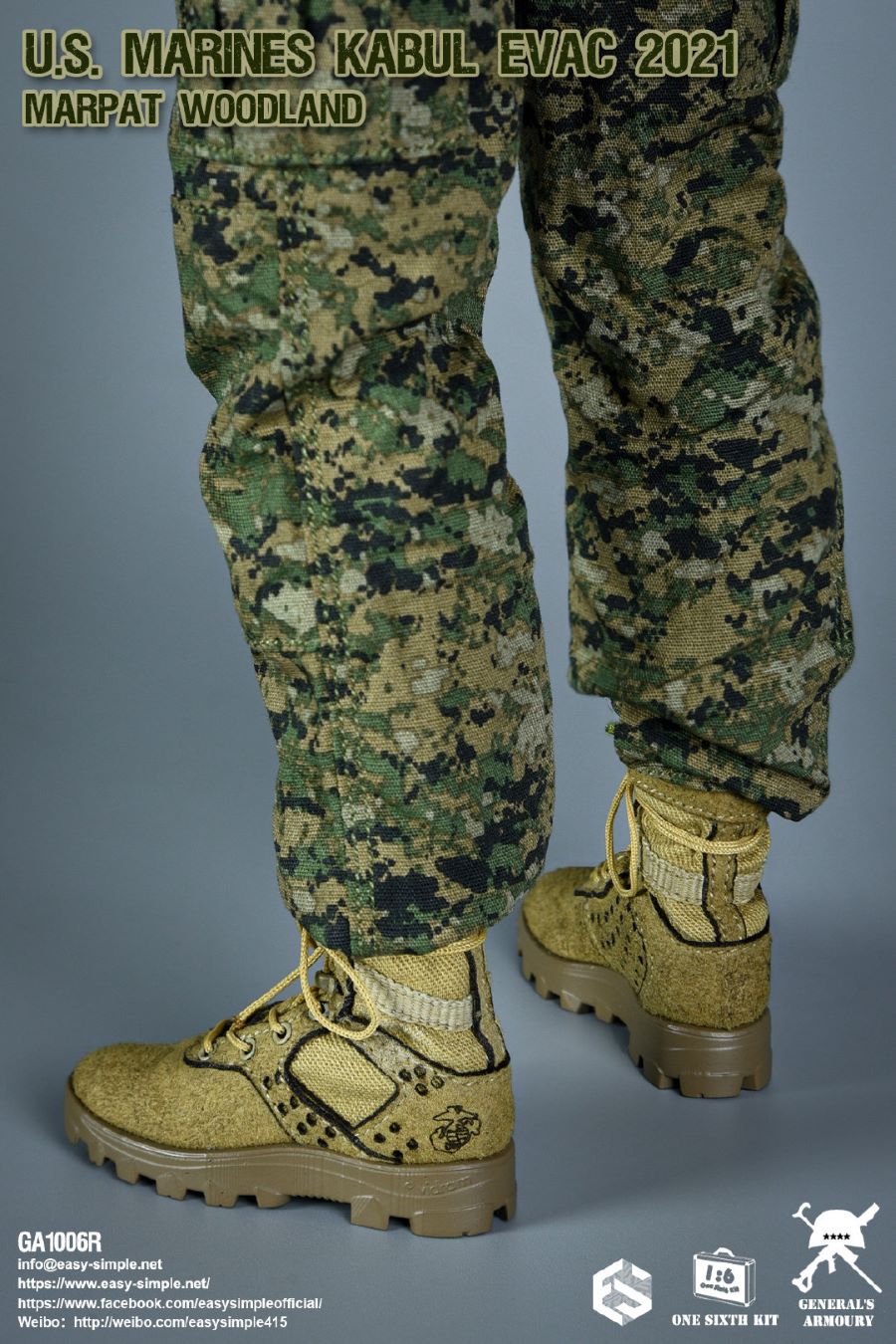 US MARINES KABUL EVAC 2021 MARPAT WOODLAND 1/6