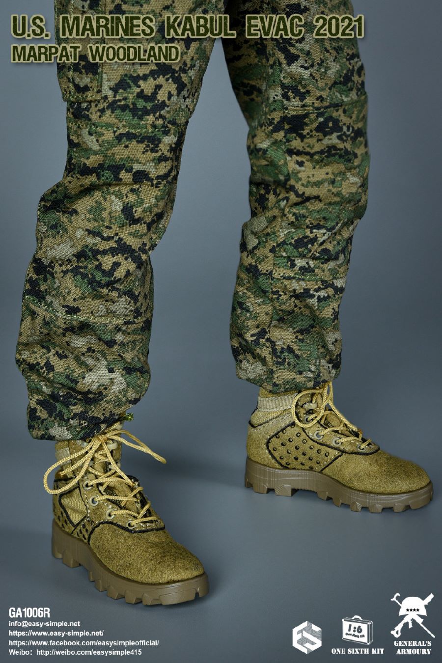 US MARINES KABUL EVAC 2021 MARPAT WOODLAND 1/6
