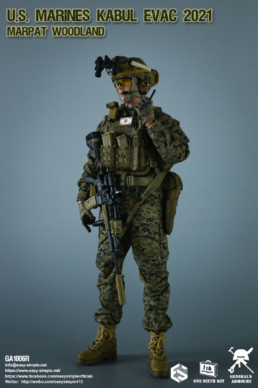 US MARINES KABUL EVAC 2021 MARPAT WOODLAND 1/6