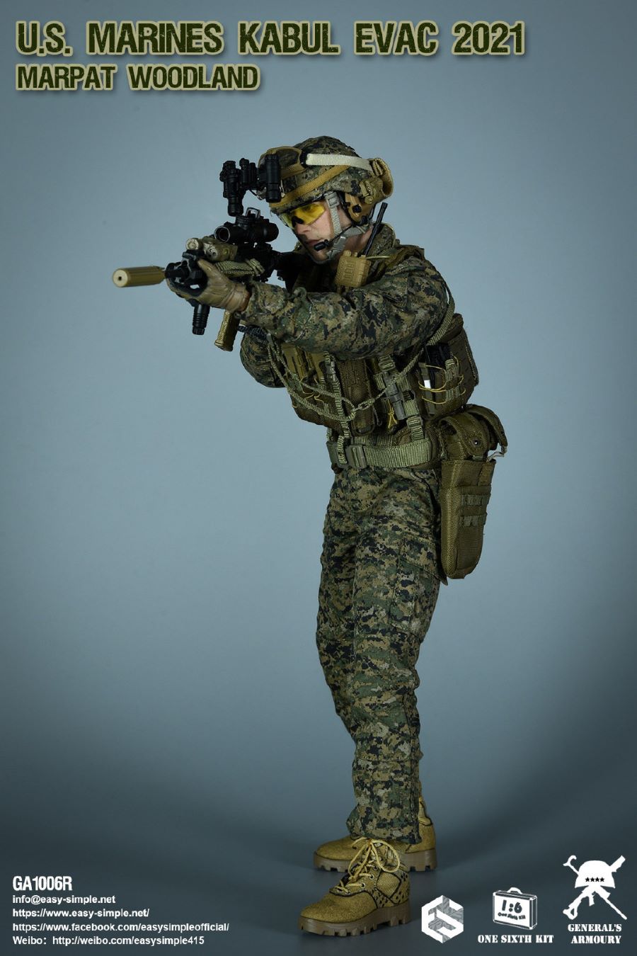 US MARINES KABUL EVAC 2021 MARPAT WOODLAND 1/6
