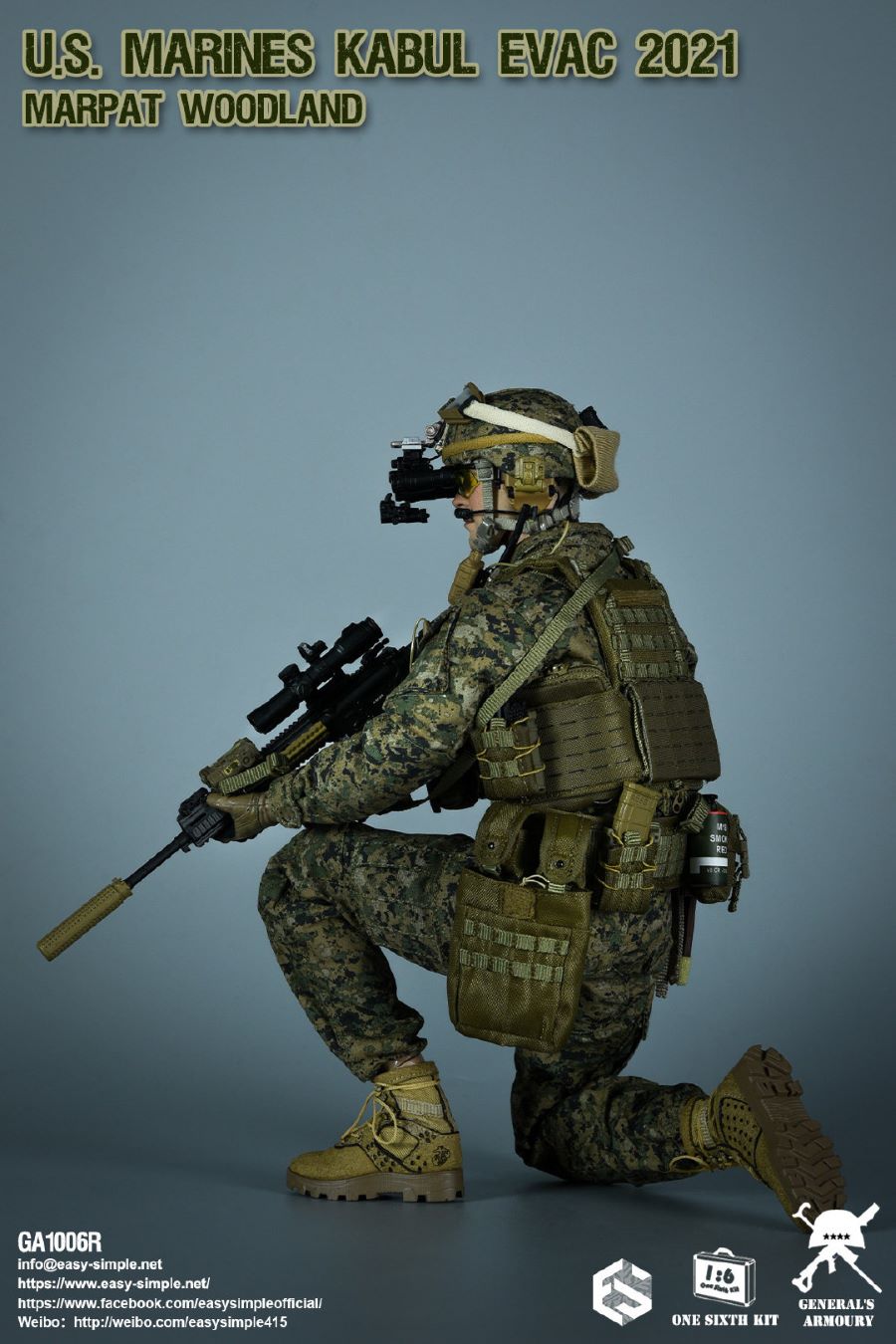 US MARINES KABUL EVAC 2021 MARPAT WOODLAND 1/6