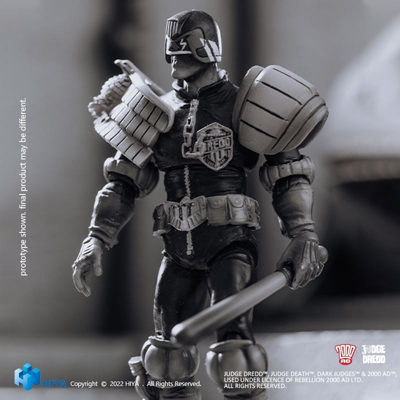SWAT Judge Black and White Comic Color - Judge Dredd & Dead Judge 1/18