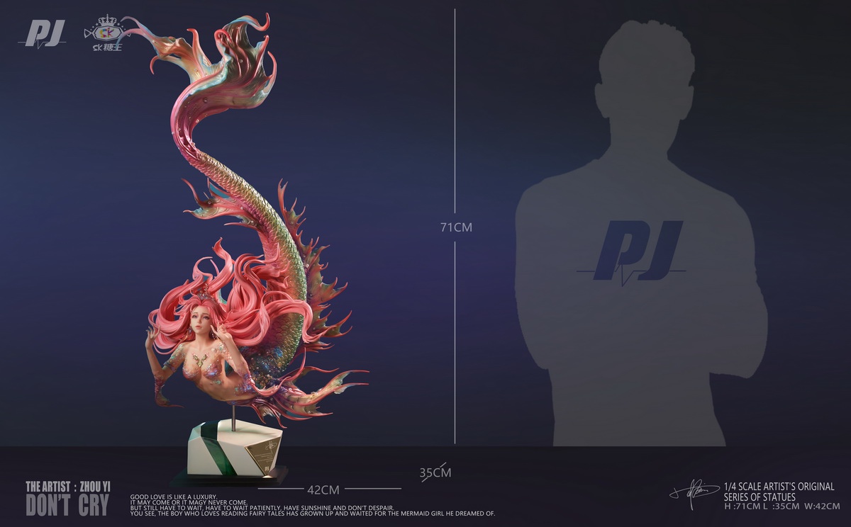 Artist Series Statue Don't Cry - Mermaid