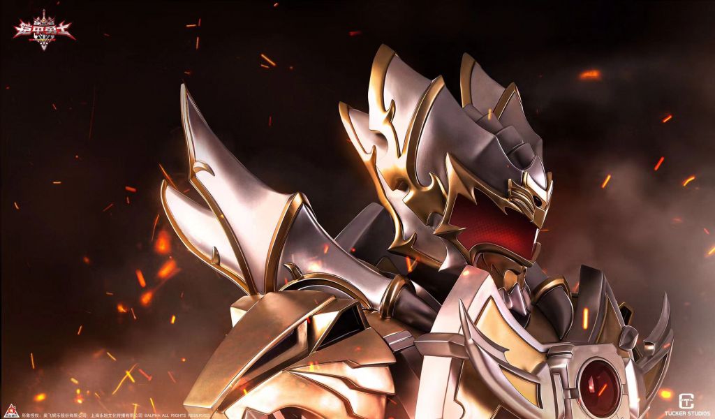 Armor warrior emperor statue