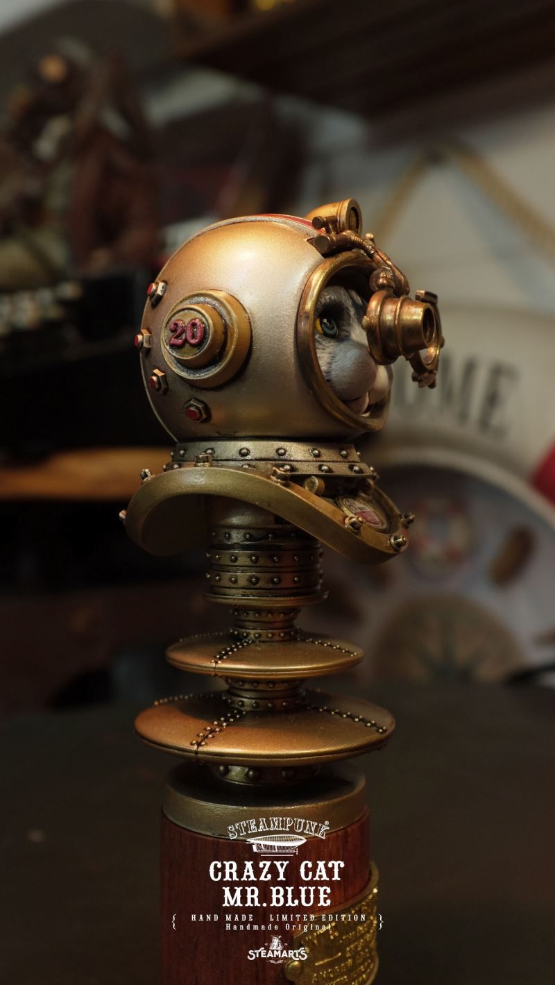 Steam Factory Antivirus Cat Bust CRAZY CAT MR.BLUE