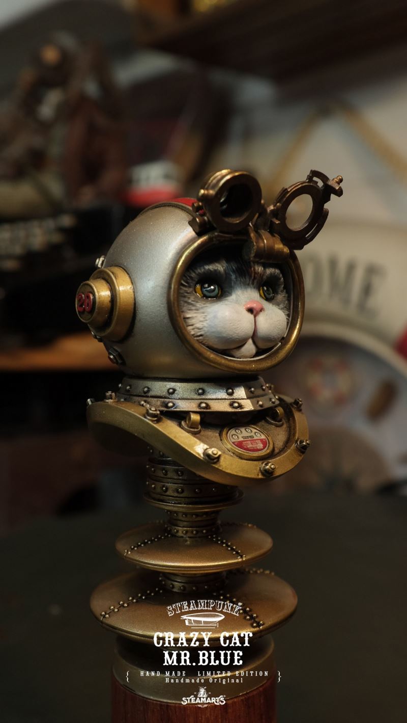 Steam Factory Antivirus Cat Bust CRAZY CAT MR.BLUE