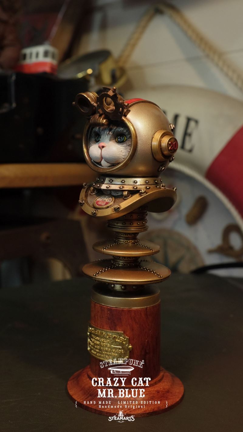 Steam Factory Antivirus Cat Bust CRAZY CAT MR.BLUE
