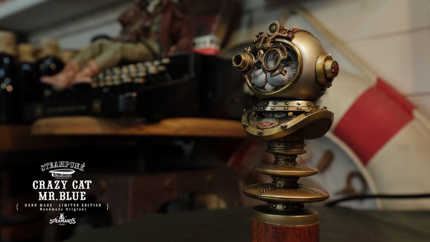 Steam Factory Antivirus Cat Bust CRAZY CAT MR.BLUE