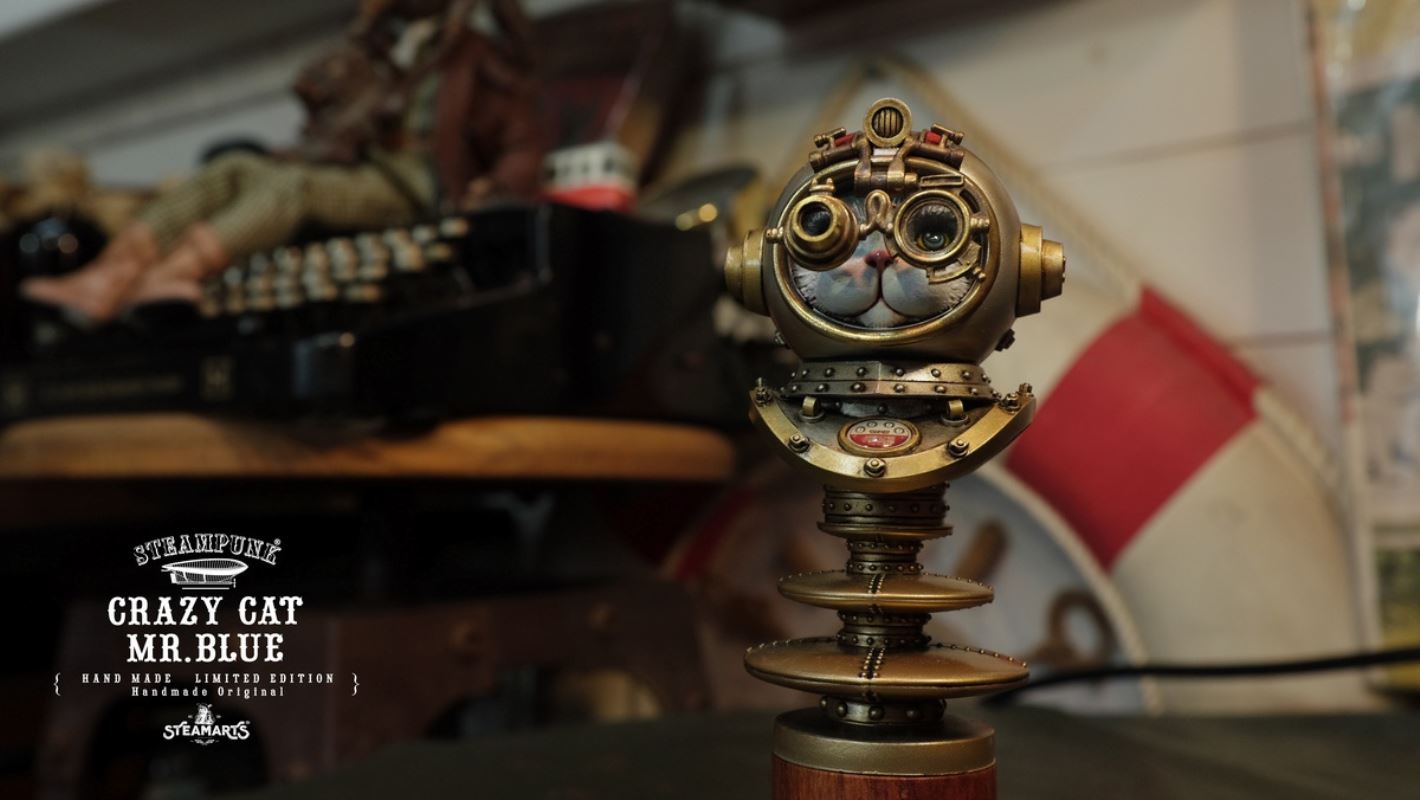 Steam Factory Antivirus Cat Bust CRAZY CAT MR.BLUE