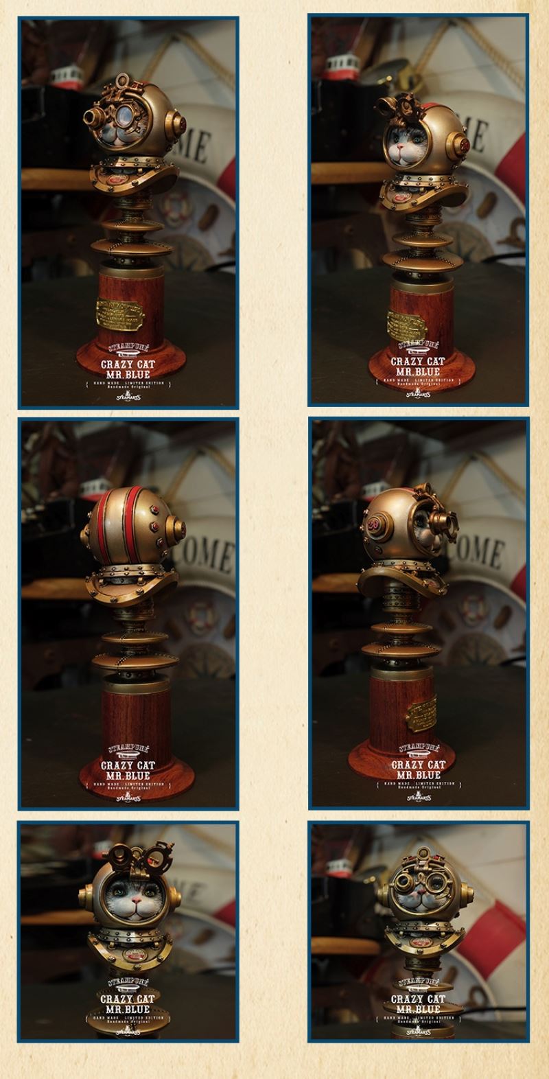 Steam Factory Antivirus Cat Bust CRAZY CAT MR.BLUE