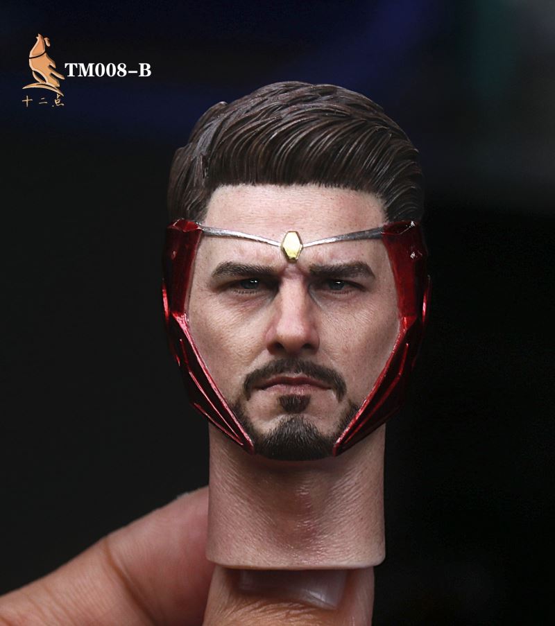 European and American tough guy head carving 1/6