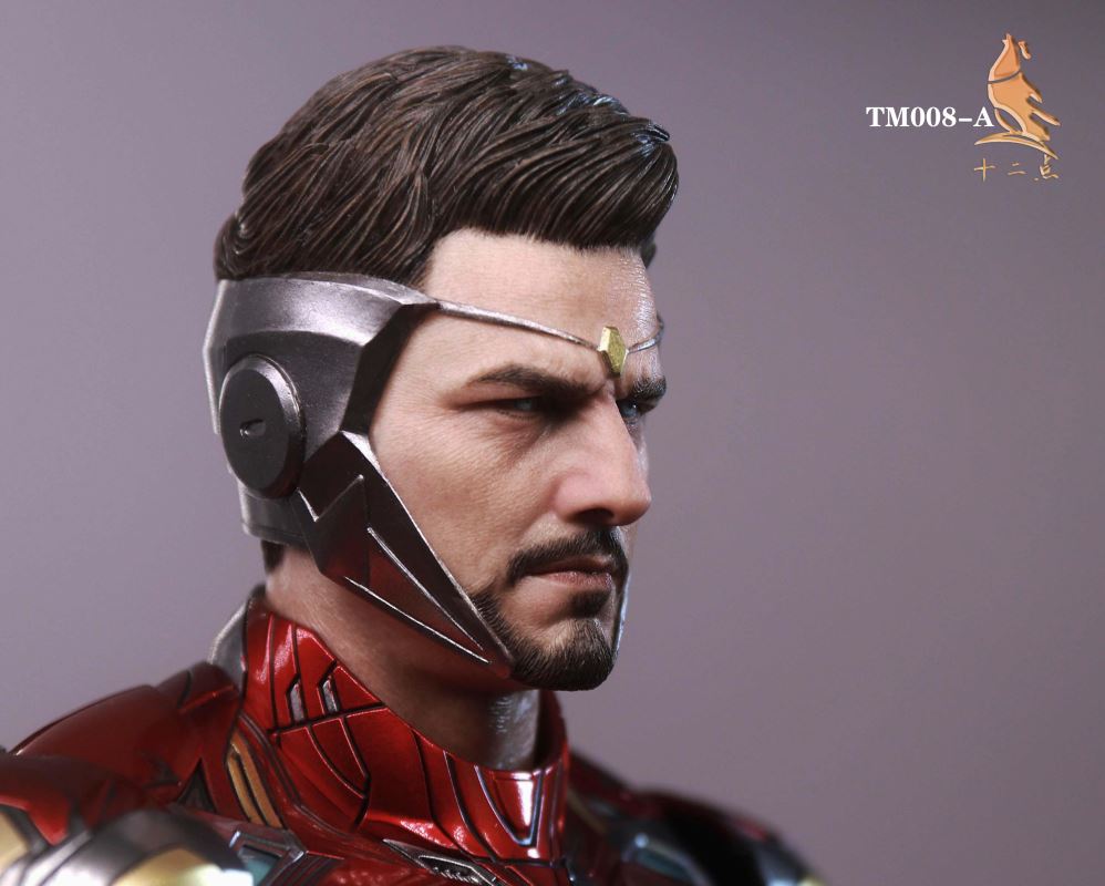 European and American tough guy head carving 1/6