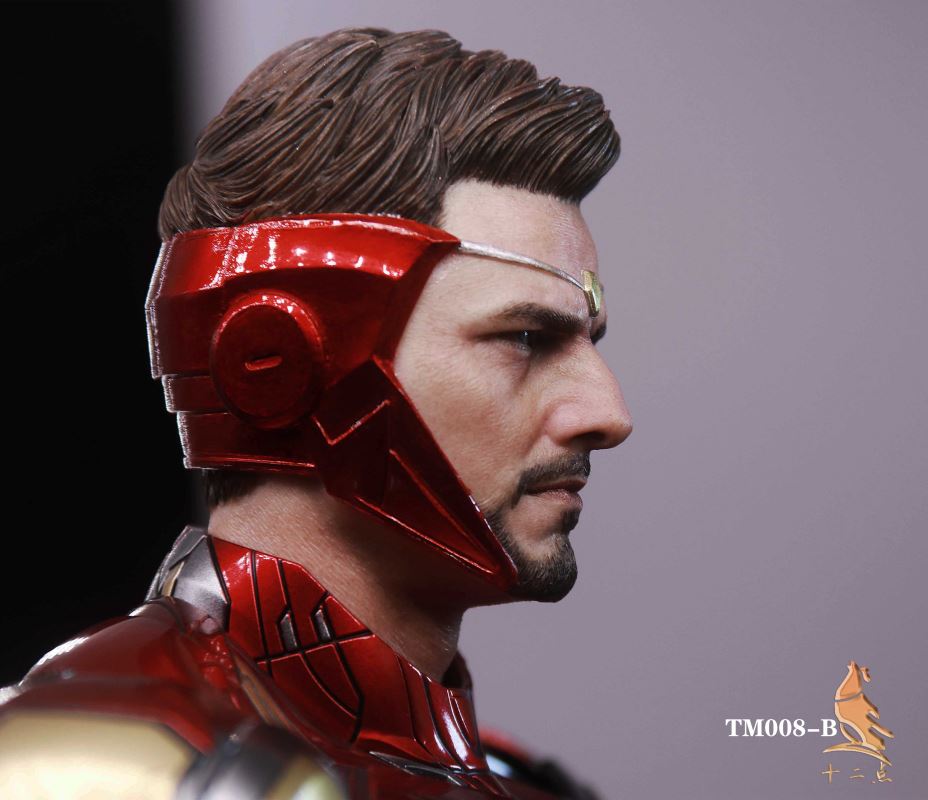 European and American tough guy head carving 1/6