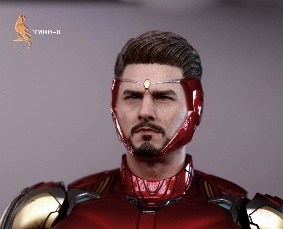 European and American tough guy head carving 1/6
