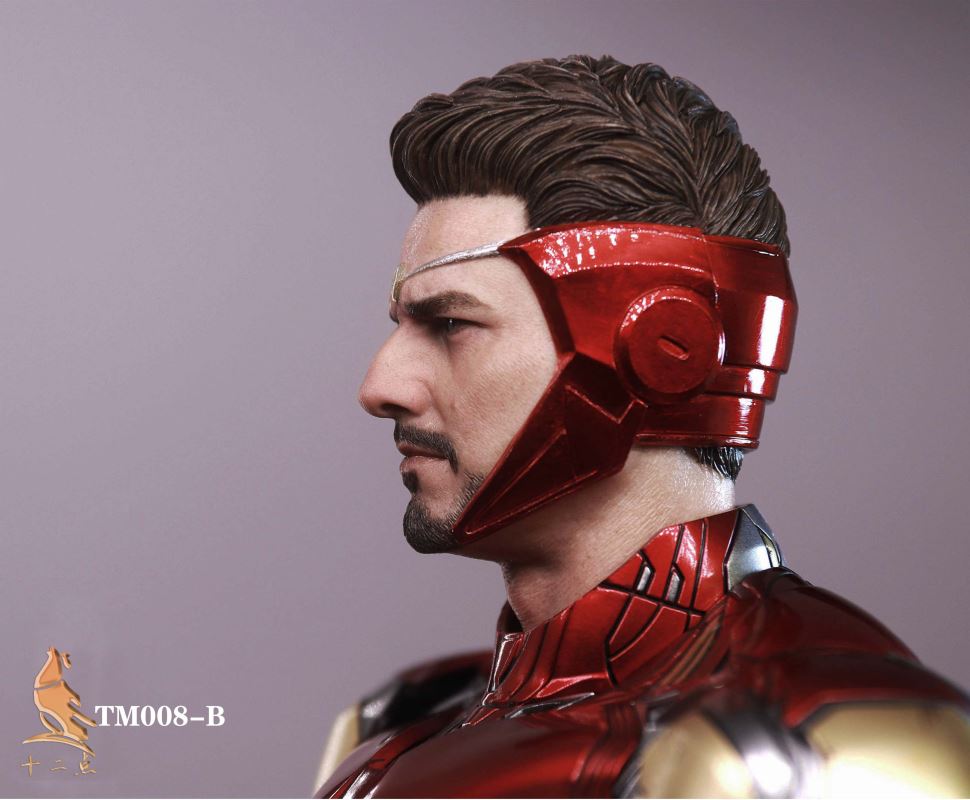 European and American tough guy head carving 1/6