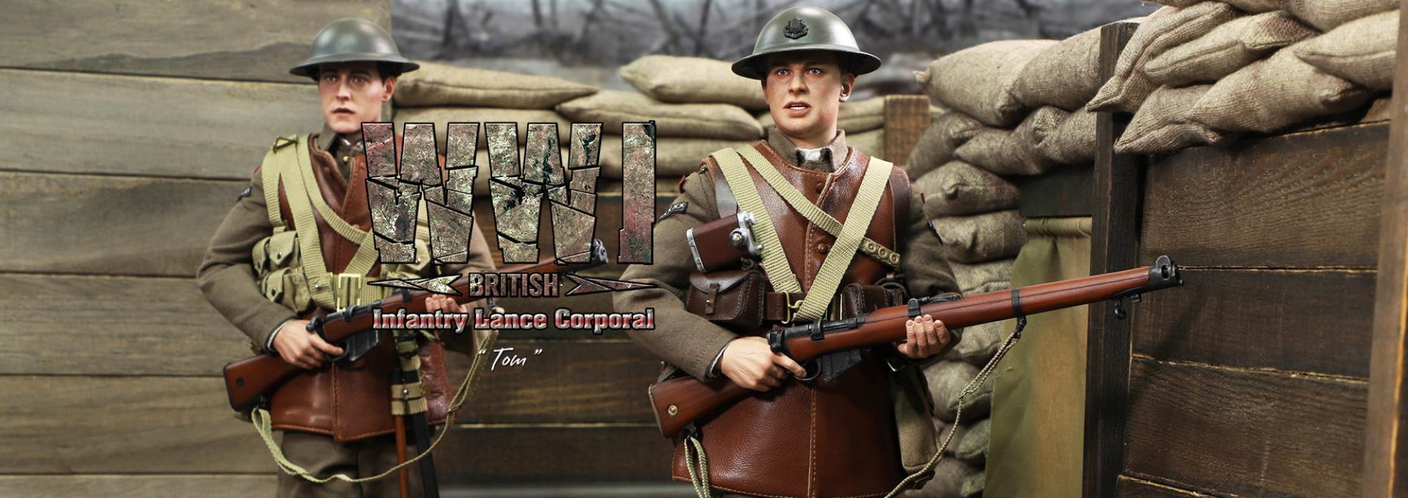 World War I British Infantry Tom & Trench Scene Set