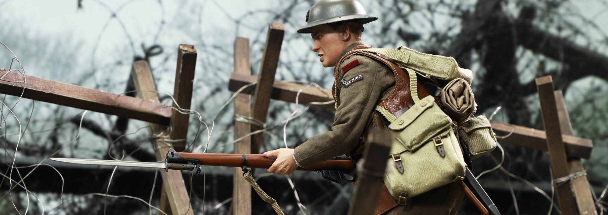 World War I British Infantry Tom & Trench Scene Set