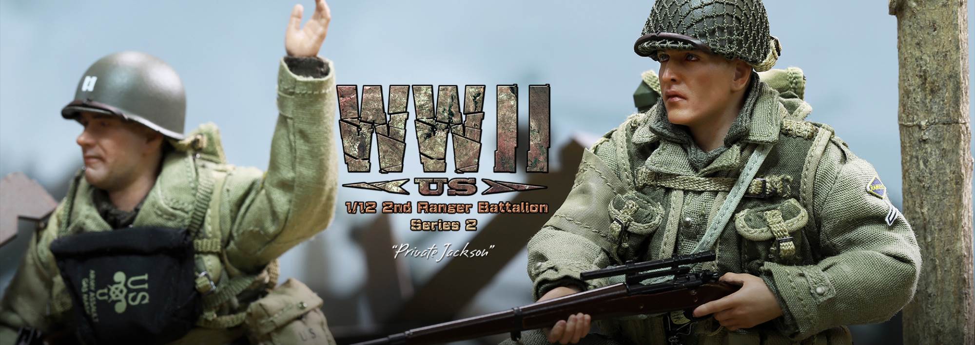 Pocket Hero - WWII US Ranger 2nd Sniper Jackson 1/12