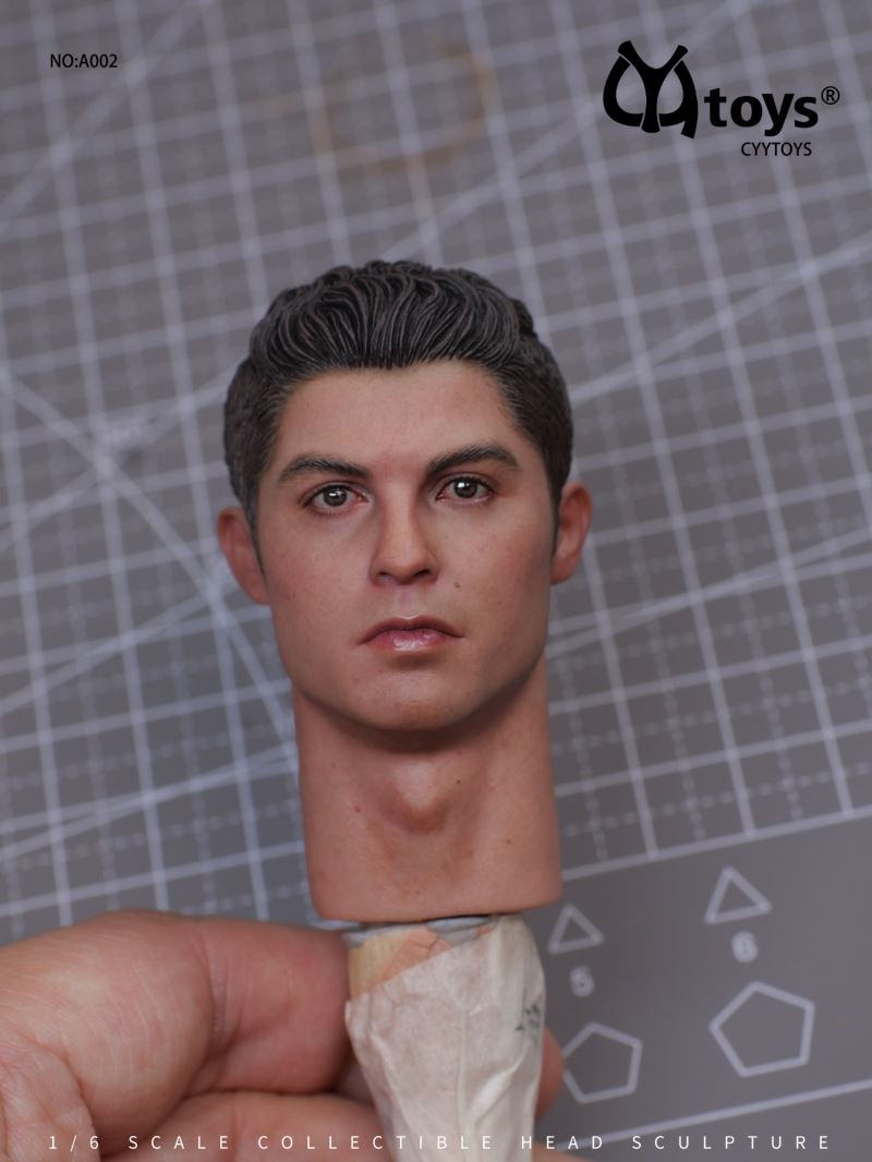 Portuguese Football Talent Boutique Male Head Sculpture 1/6
