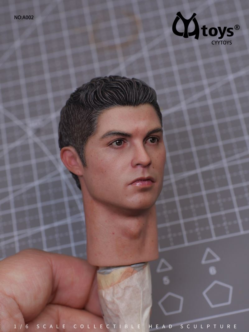 Portuguese Football Talent Boutique Male Head Sculpture 1/6