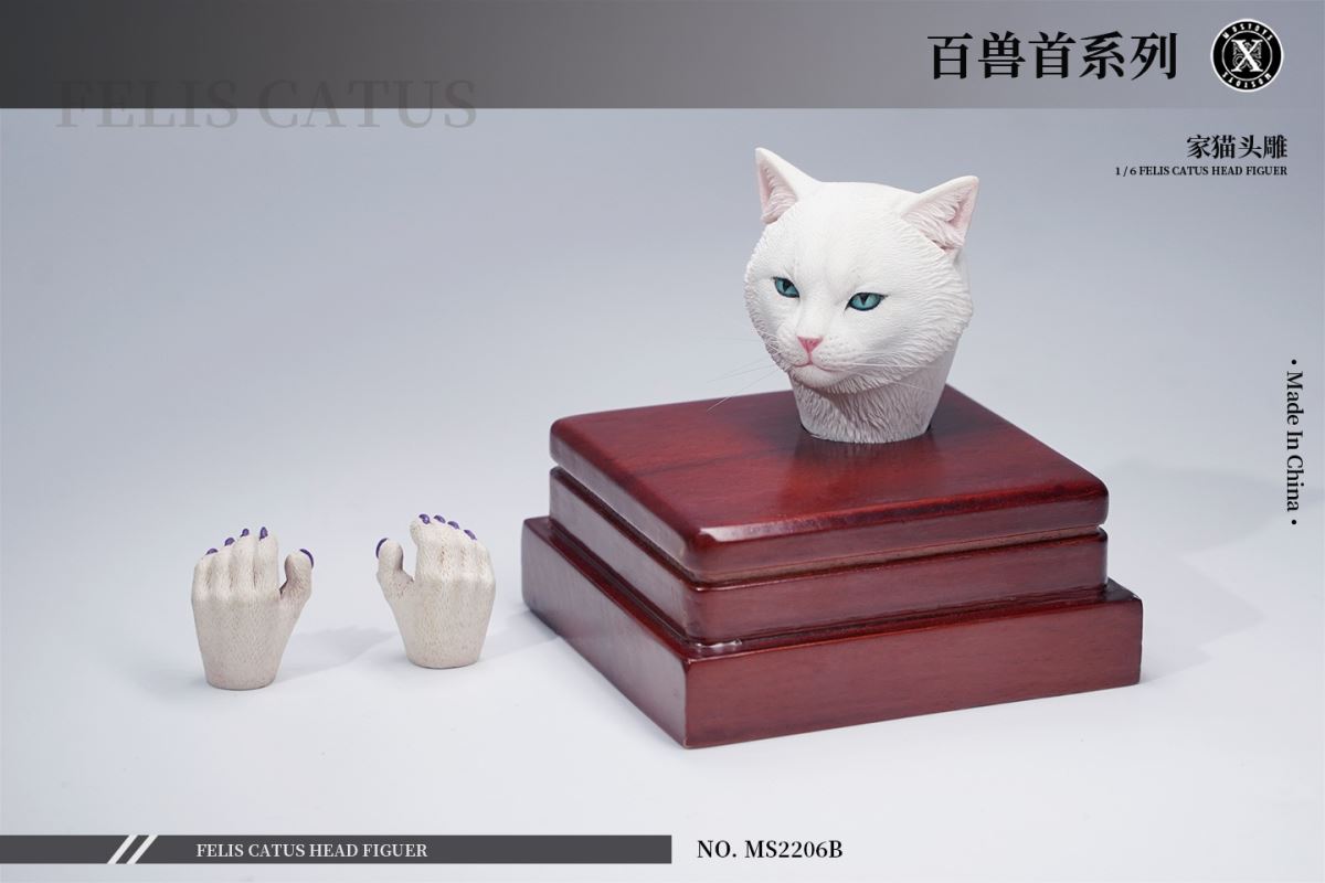 Animal head carving series 14th cat head carving