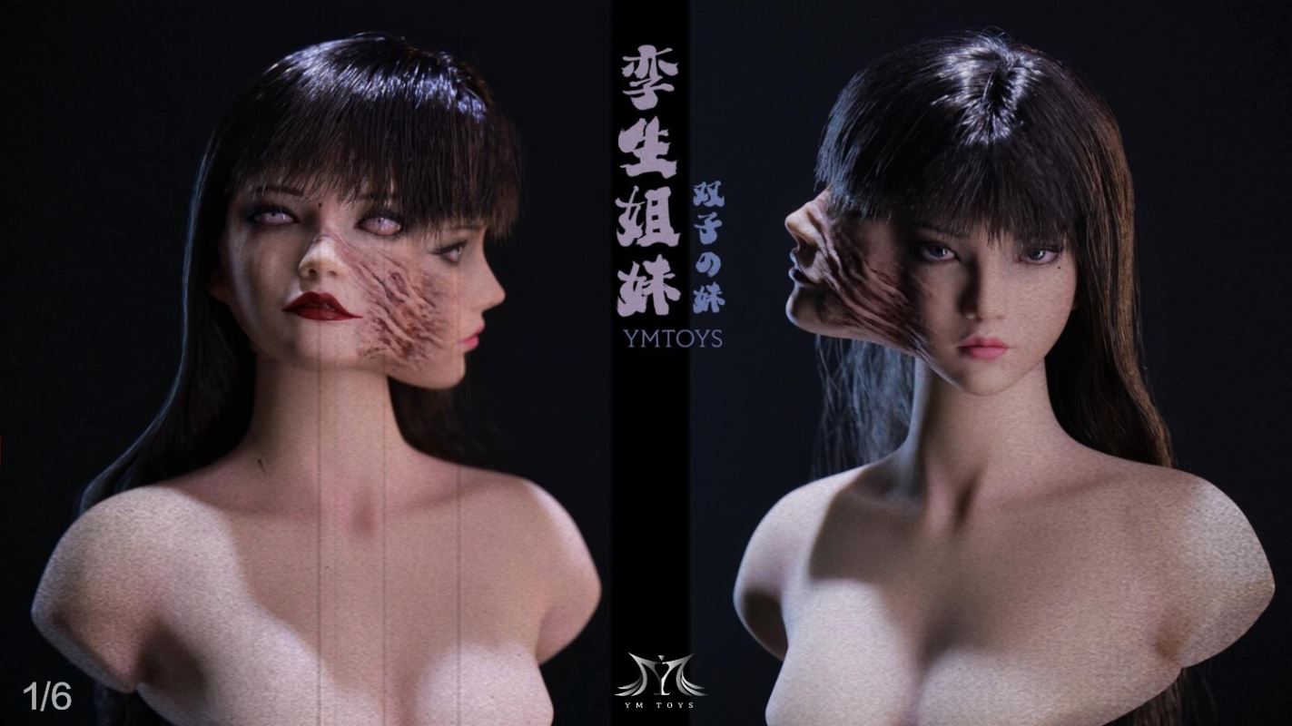 Twin Sisters Head Carving 1/6