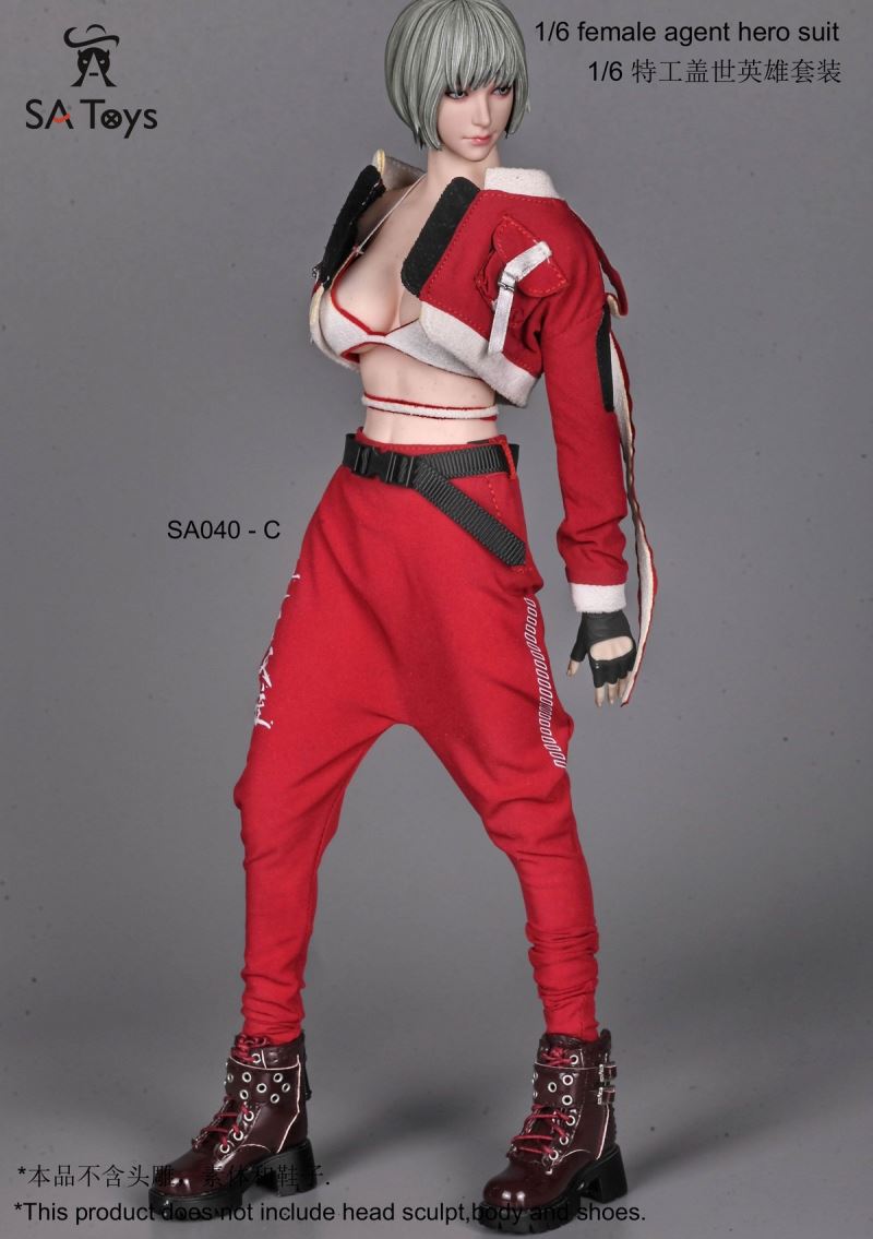 Female Soldier Agent Furious Hero Suit Costume 1/6