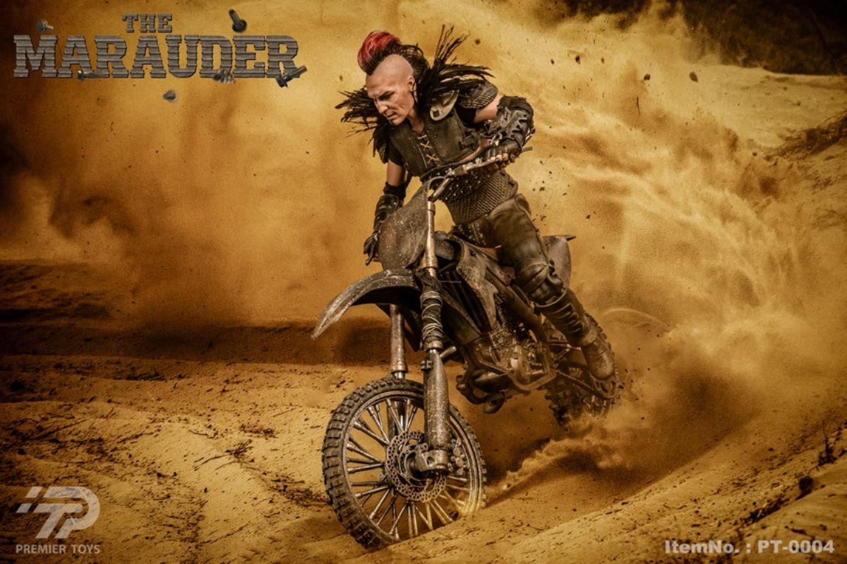 Desert Thug & Wasteland Style Painted Motorcycle 1/6