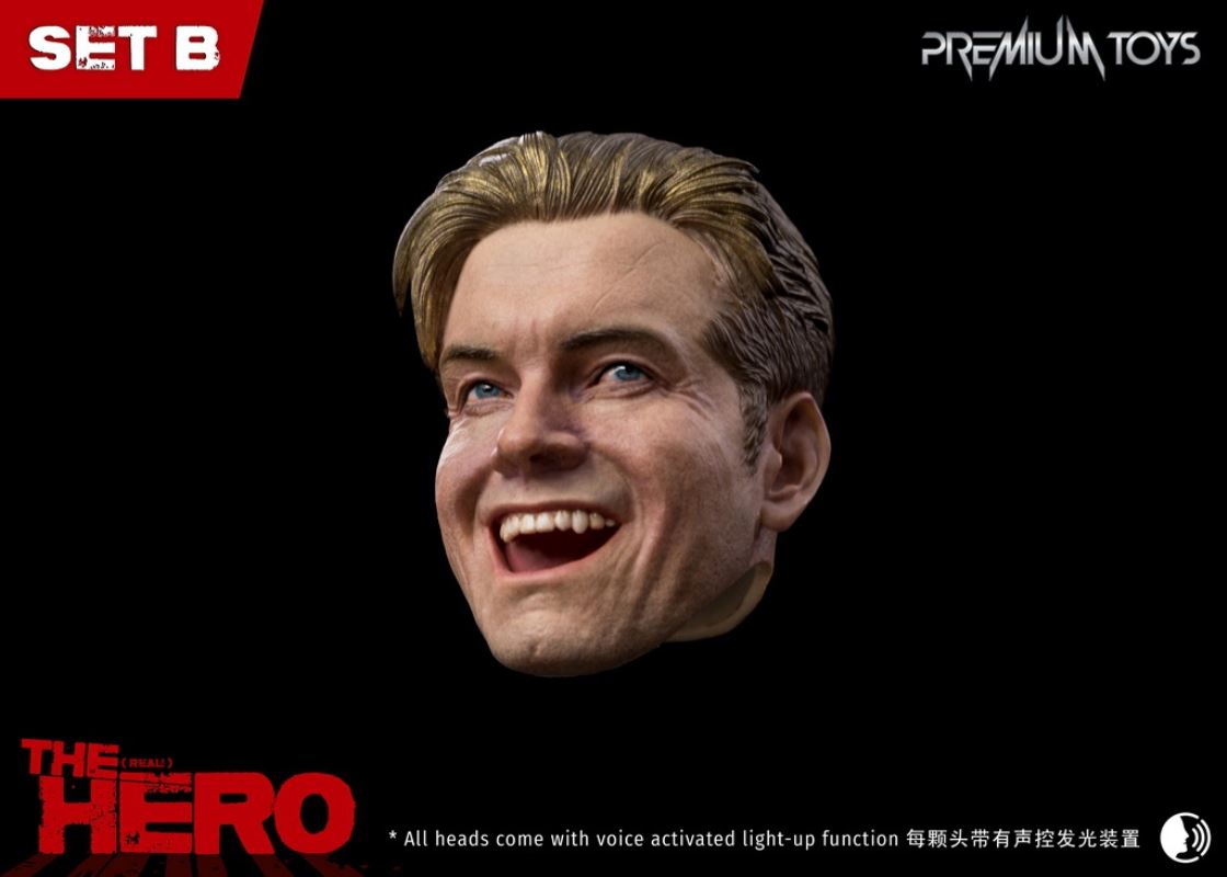 The Hero European and American expression head sculpture 1/6