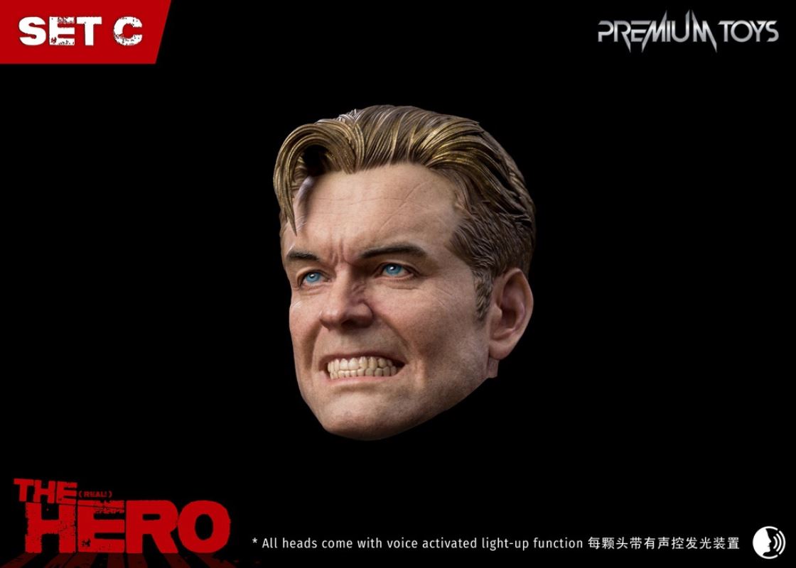 The Hero European and American expression head sculpture 1/6