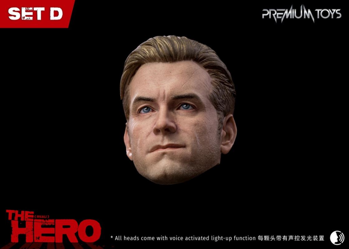 The Hero European and American expression head sculpture 1/6