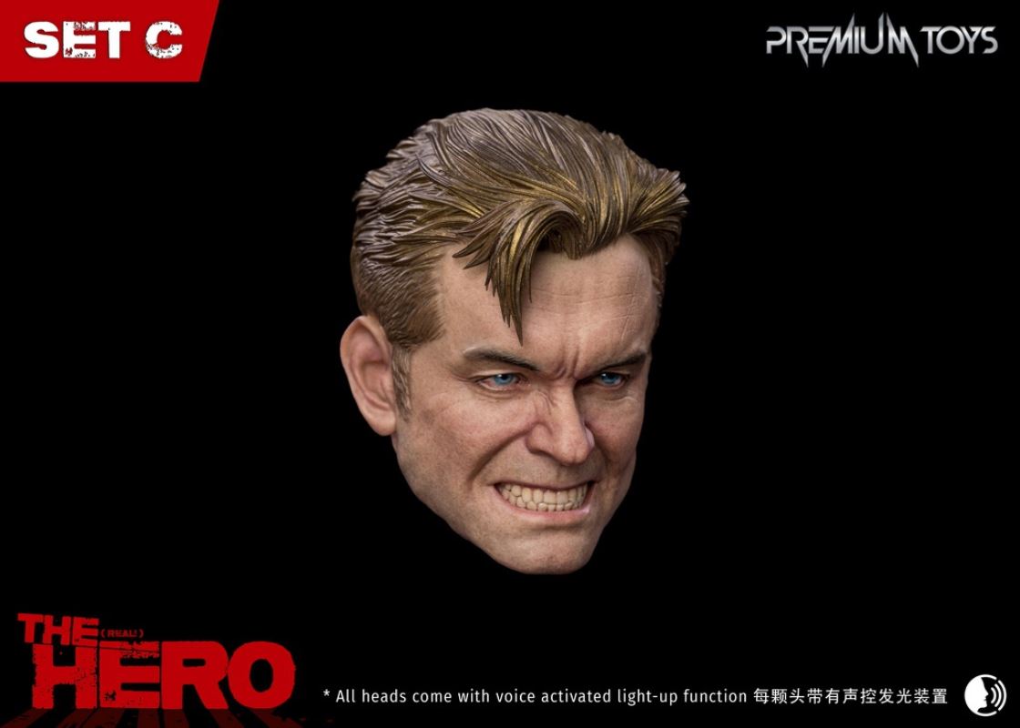 The Hero European and American expression head sculpture 1/6
