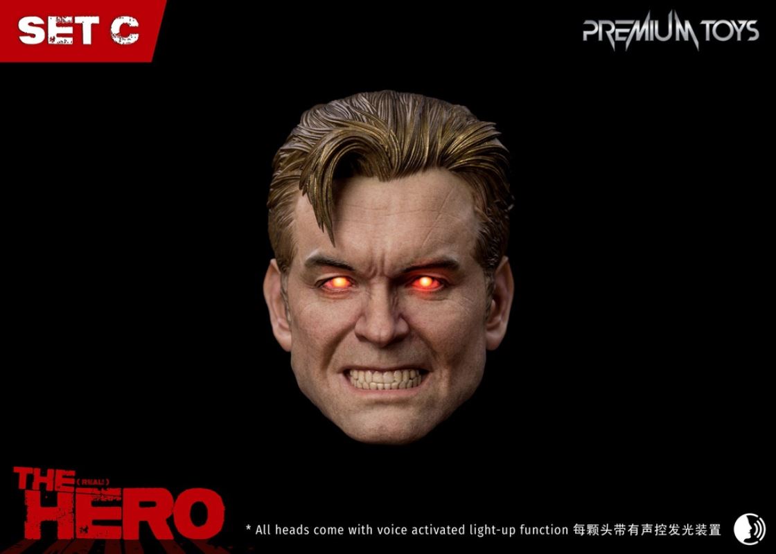 The Hero European and American expression head sculpture 1/6