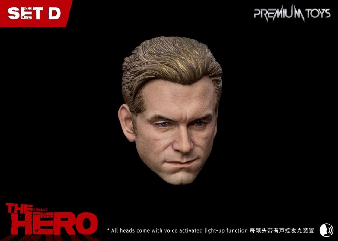 The Hero European and American expression head sculpture 1/6