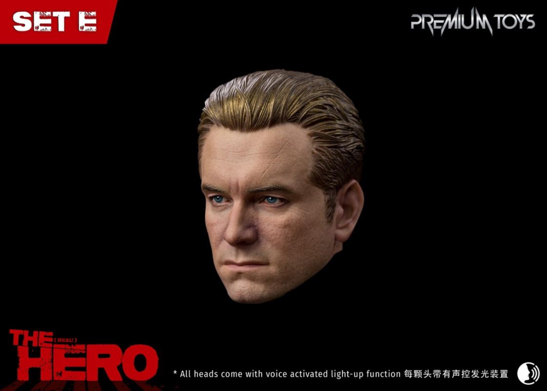 The Hero European and American expression head sculpture 1/6