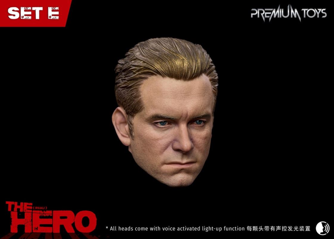 The Hero European and American expression head sculpture 1/6